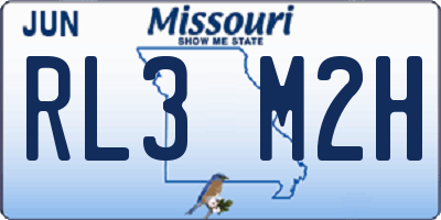 MO license plate RL3M2H
