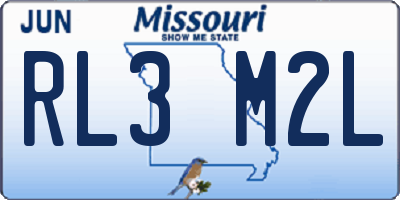 MO license plate RL3M2L