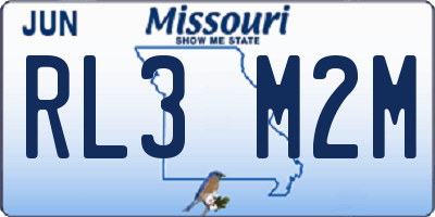 MO license plate RL3M2M
