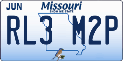 MO license plate RL3M2P