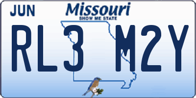 MO license plate RL3M2Y