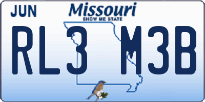 MO license plate RL3M3B