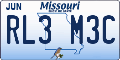 MO license plate RL3M3C