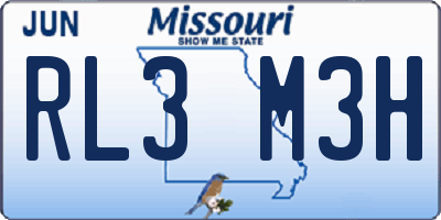 MO license plate RL3M3H