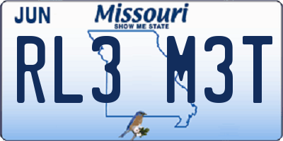 MO license plate RL3M3T
