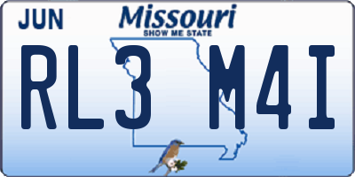 MO license plate RL3M4I