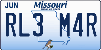 MO license plate RL3M4R