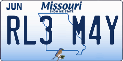 MO license plate RL3M4Y