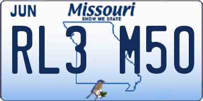 MO license plate RL3M5O