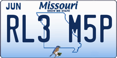 MO license plate RL3M5P