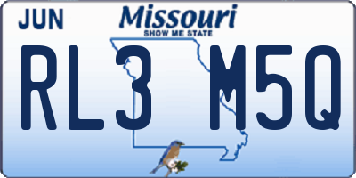 MO license plate RL3M5Q