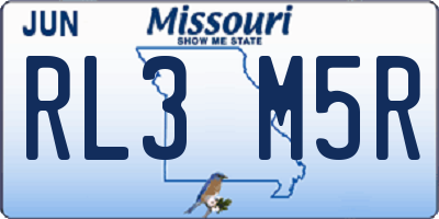 MO license plate RL3M5R