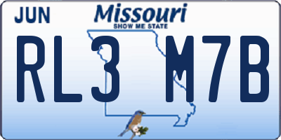 MO license plate RL3M7B