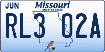 MO license plate RL3O2A