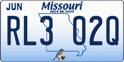 MO license plate RL3O2Q