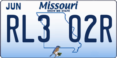 MO license plate RL3O2R
