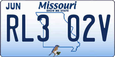 MO license plate RL3O2V