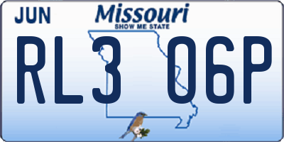 MO license plate RL3O6P