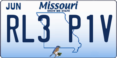 MO license plate RL3P1V