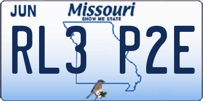 MO license plate RL3P2E