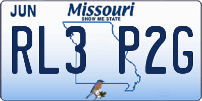 MO license plate RL3P2G