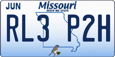 MO license plate RL3P2H