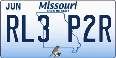 MO license plate RL3P2R
