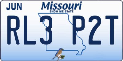 MO license plate RL3P2T