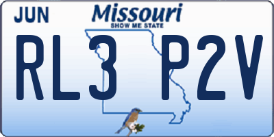MO license plate RL3P2V