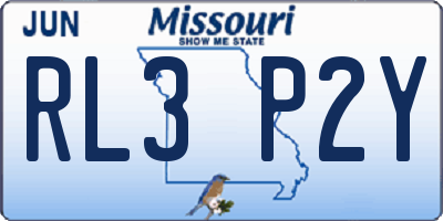 MO license plate RL3P2Y