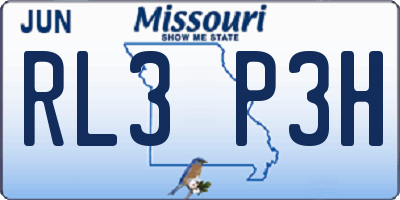 MO license plate RL3P3H