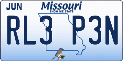 MO license plate RL3P3N