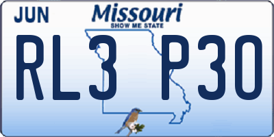 MO license plate RL3P3O