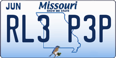 MO license plate RL3P3P