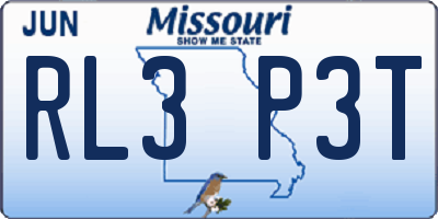 MO license plate RL3P3T