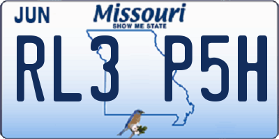 MO license plate RL3P5H
