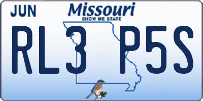 MO license plate RL3P5S