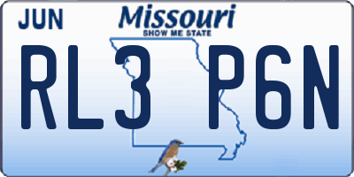 MO license plate RL3P6N
