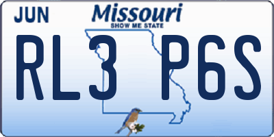 MO license plate RL3P6S