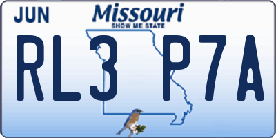 MO license plate RL3P7A