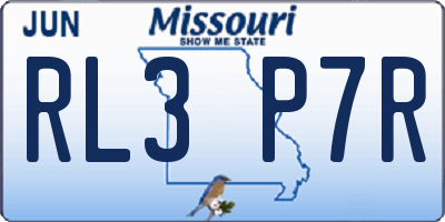 MO license plate RL3P7R