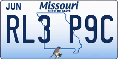 MO license plate RL3P9C