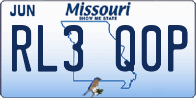 MO license plate RL3Q0P