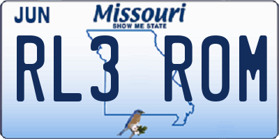 MO license plate RL3R0M