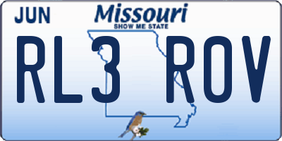 MO license plate RL3R0V