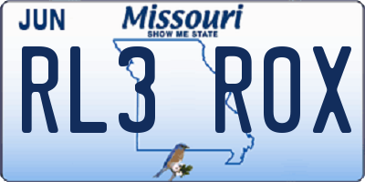 MO license plate RL3R0X