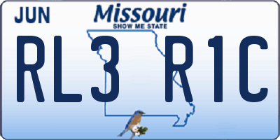 MO license plate RL3R1C