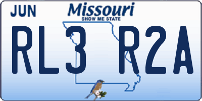 MO license plate RL3R2A