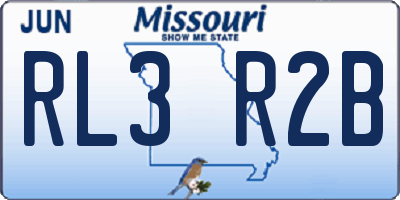 MO license plate RL3R2B
