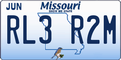 MO license plate RL3R2M